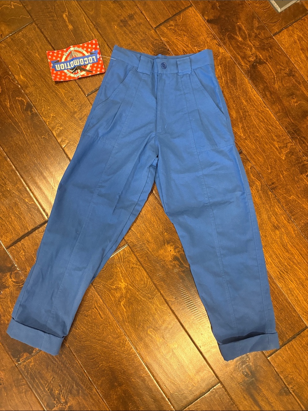 Vintage Locomotion kids pants retro 80s/90s pants with graphic pocket patch